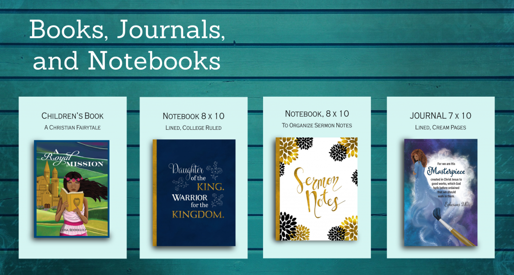 Christian books, journals, and notebooks